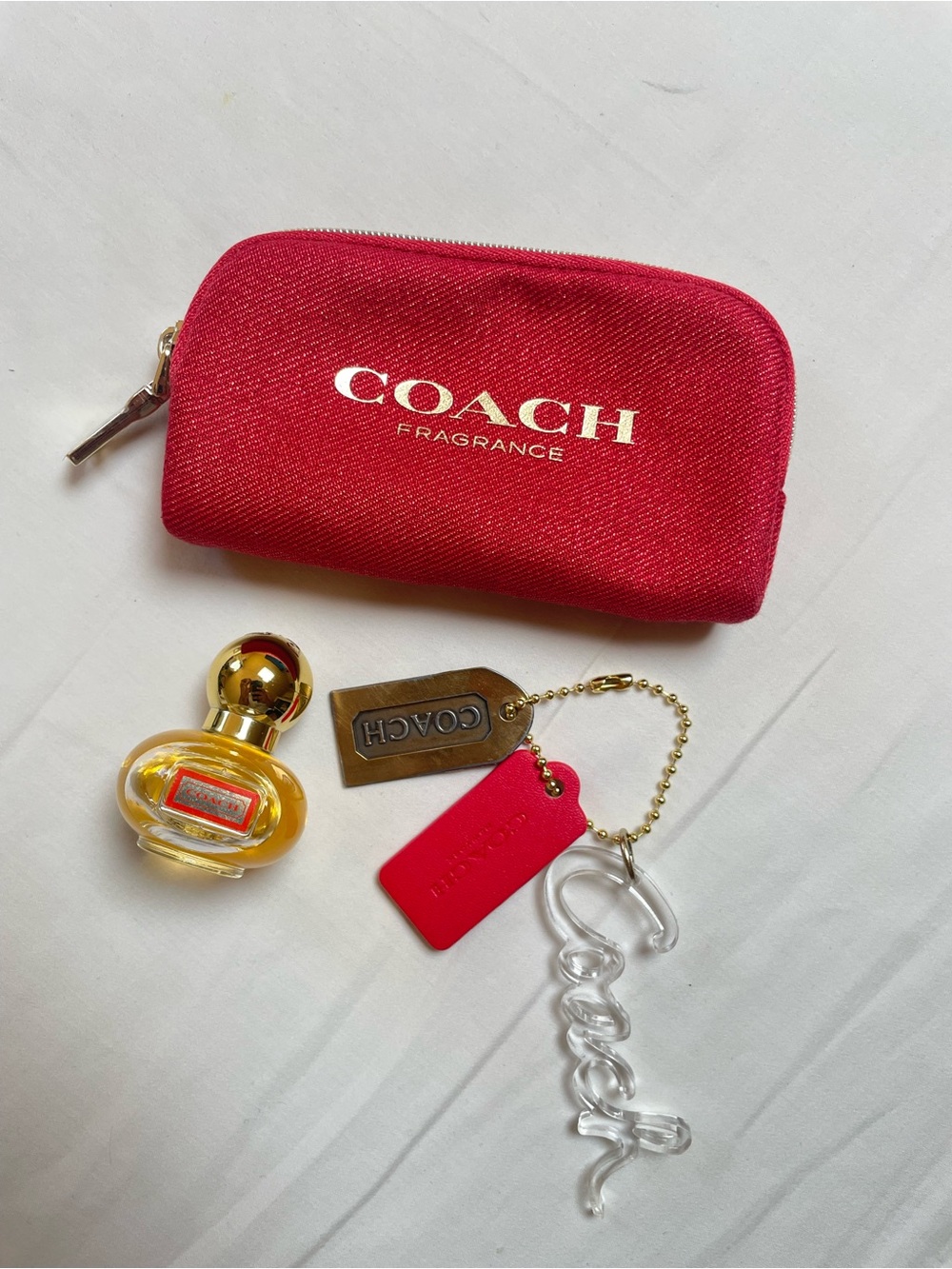 Coach Red Pouch Bundle - Picture 3 of 10